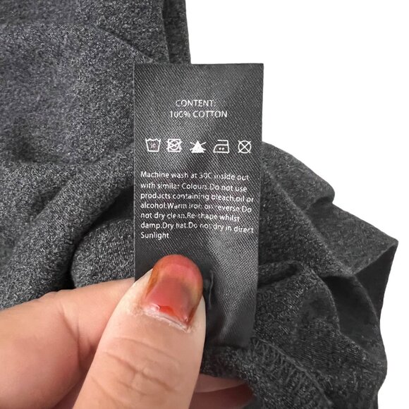 7 Diamonds Charcoal Gray Contrast Trim Short Sleeve Knit Polo Shirt Size Medium - Picture 4 of 5